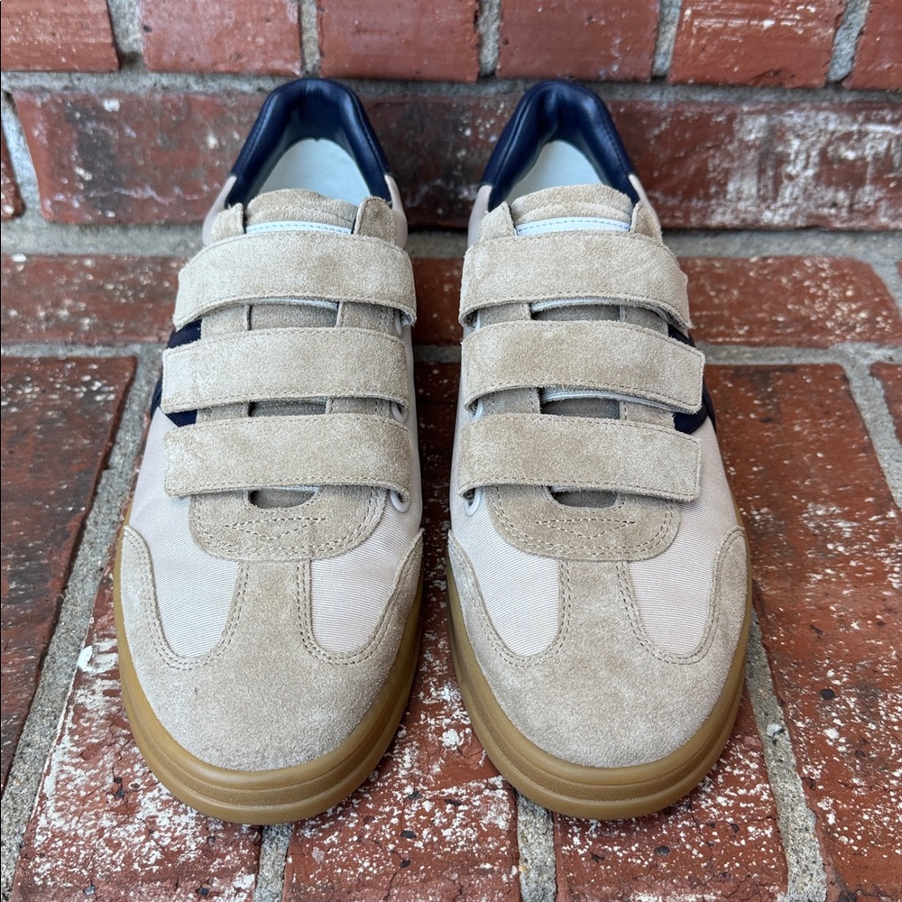 Veronica Beard Reagan Sneakers Blue White Retro Hook and Loop Straps Size 9.5 - Picture 2 of 7